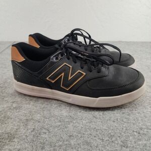 New Balance 574 Size 11 Greens Spikeless Golf Shoes Black Leather Mens